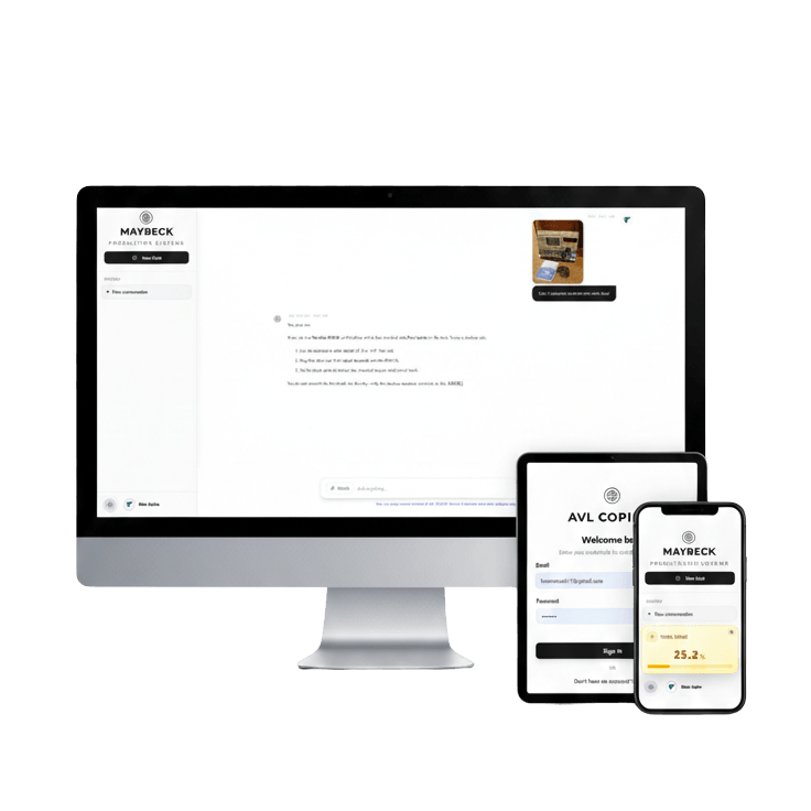 AVL Copilot - Desktop, tablet, and mobile showcase